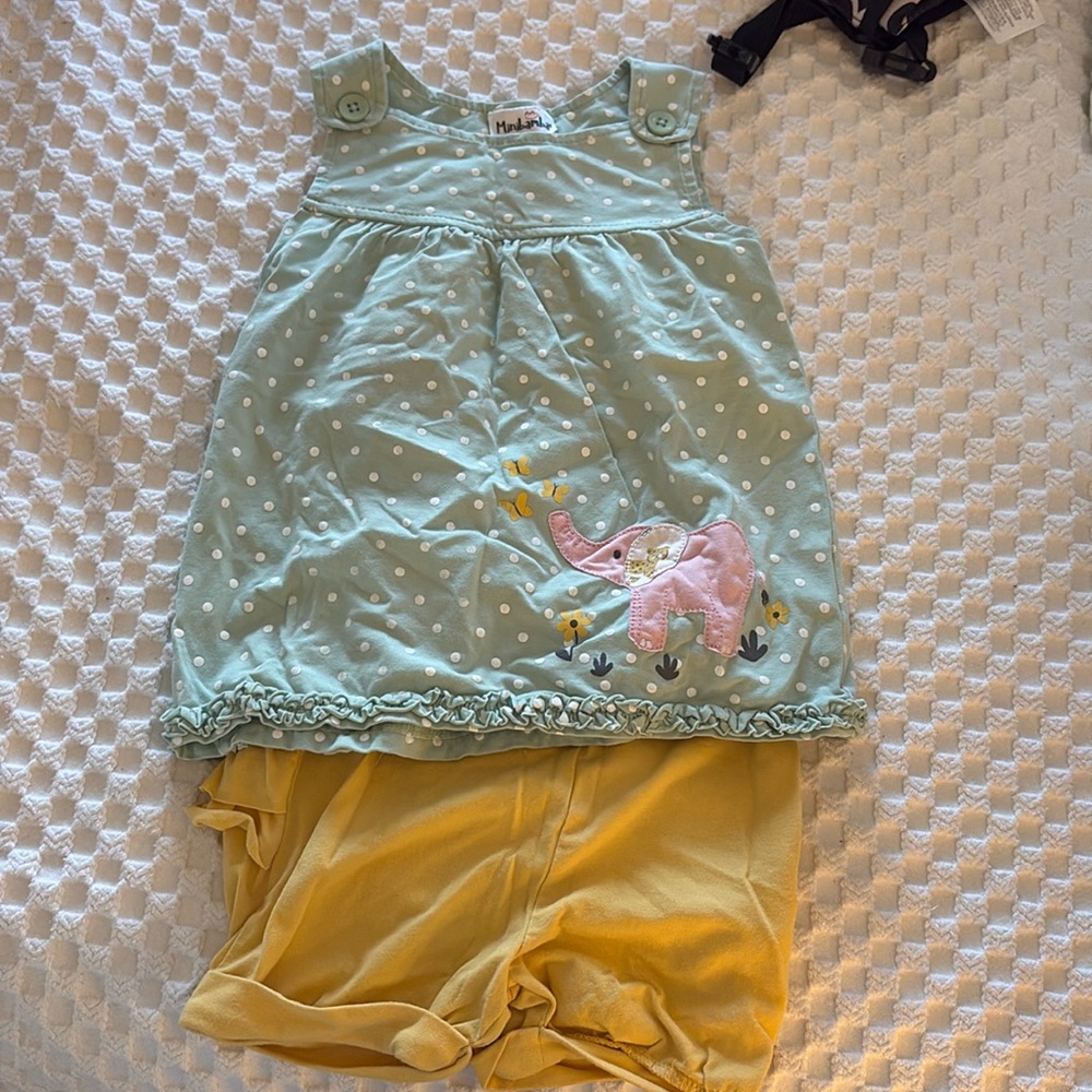 Light green with pink elephant set!